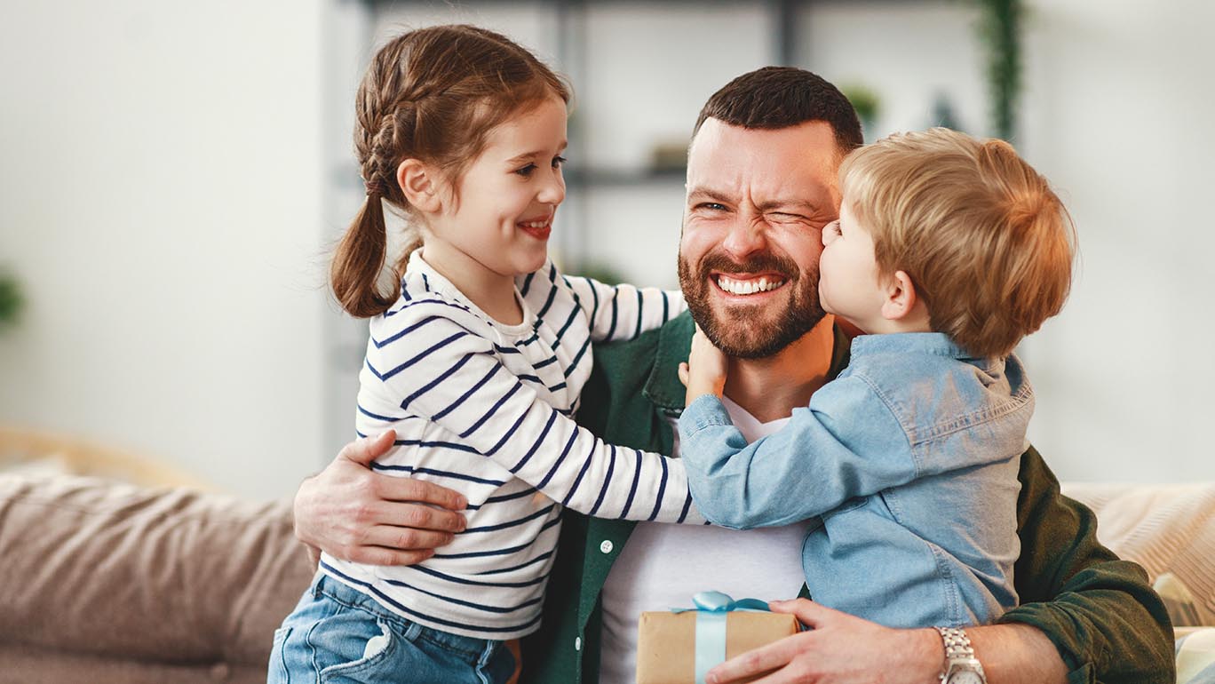 Stay at home dad with kids